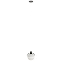 Hudson&Canal - Suspension Cieonna de 24 cm de large avec abat-jour en verre - Bronze noirci/lait blanc-Design glamour pour votre entrée, votre foyer ou votre cuisine