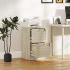 HOMCOM 2-Drawer Letter/A4 Lockable Filing Cabinet - Oak-Compact design takes up little floor space
