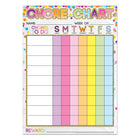 Ashley Productions Smart Poly PosterMat Pals Space Savers - 13" x 9-1/2" - Chores Confetti Style - 10 Pack-Use with dry erase or water based markers and washable crayons. Write-on/wipe-off surface.