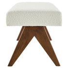Modway Lyra 47" Boucle Upholstered Bench - Ivory/Boucle-Versatile Design