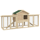 PawHut - Poulailler en bois grand clapier pour lapin avec nichoir, enclos et rampe-Construction en bois et grillage métallique pour la sécurité et la ventilation 