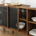 Modway Kurtis 59" Sideboard - Walnut-Sturdy Wood Legs