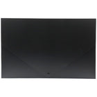 JAM Paper - Portefeuille en plastique avec fermeture à pression Grand - 11 x 17 x 3/4 - Noir-Portefeuille en plastique noir avec fermeture à pression