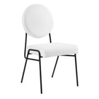 Modway Craft Upholstered Fabric Dining Side Chairs - Black/White-Mid-Century Modern Dining Chair