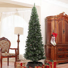 HOMCOM - Arbre de Noël artificiel de 7pi avec 980 branches et base en métal-Le motif floqué de neige avec des pommes de pin ajoute une touche hivernale 