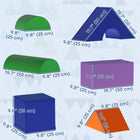Soozier Toddler Soft Play Blocks 11-Piece Set - Classic Colours-Covers of the soft play set are built to be cleaned with a disinfectant wipe 