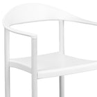 Flash Furniture - Chaise de café empilable en plastique blanc de la série HERCULES, capacité de 1000 lb-Matériel moulé par injection