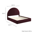 Modway Solana Arched Performance Velvet Queen Platform Bed - Mulberry-8