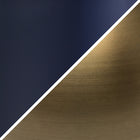 Hudson&Canal - Lampe de table en céramique Lambert (38 cm) avec abat-jour en tissu - Bleu marine mat/blanc-8