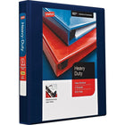Staples Heavy-Duty View Binder with D-Rings - 1" - Blue-Gap Free ring design prevents gapping and misalignment of rings