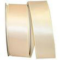 JAM Paper Single Face Satin Ribbon - 2 1/2" W x 50 yd. - Ivory-Colour: Ivory