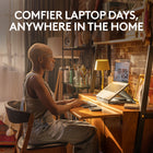 Logitech Casa Pop-Up Desk - Classic Chic-Make More Room for the Things You Love: With a keyboard, touchpad, laptop riser and storage all in one compact kit, you can enjoy every inch of your home office space 