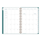 AT-A-GLANCE 2026-2027 Signature Lite Weekly/Monthly Academic Planner - 8-1/2" H x 5-3/8" W - Teal - Bilingual-Page size: 8-1/2" H x 5-3/8" W