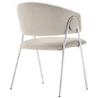 Modway Nella Upholstered Performance Velvet Dining Chair - Almond/Silver - 2 Pack-8