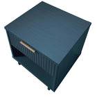 Manhattan Comfort Granville 18.11" Modern 1-Drawer Nightstand 2-Piece Set - Midnight Blue-15.16" L x 18.11" W x 19.49" H