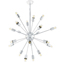 Modway Volley Pendant Chandelier - Silver-Mid-Century Modern Chandelier