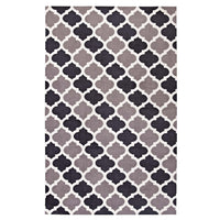 Modway Lida Moroccan Trellis Area Rug - 5 ft W x 8 ft L - Charcoal/Black-Moroccan Trellis Area Rug
