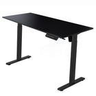 Ezywork -  Bureau debout réglable en hauteur électrique 60" - Cadre noir / Dessus de table noir-Dessus de table en pièce entière de 1" d'épaisseur