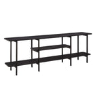 Manhattan Comfort Celine 70.86" Modern Console Table - Black-Perfect to Display Home Décor Items, Frames, Tchotchkes and Trophies
