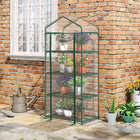 Outsunny 28" x 20" x 63" Portable Greenhouse with 4 Tier Shelves - Transparent- Perfect for hobby gardeners
 