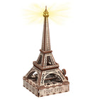 Mr.Playwood - Modèle STEM 3D en bois éco-éclairé de la Tour Eiffel - Lot de 163-Modèle STEM 3D écologique à assembler et personnaliser à l'école ou à la maison