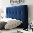 Modway Emily Biscuit Tufted Performance Velvet Twin Headboard - Navy-Durable Stain-Resistant Fabric