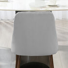 HOMCOM Dining Chairs with Velvet-touch Upholstery Accent - Grey - Set of 6-Colour: Grey