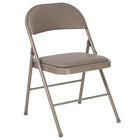 Flash Furniture HERCULES Series Double Braced Vinyl Folding Chair - Grey-225 lb. Weight Capacity