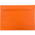 JAM Paper 9 x 12 Booklet Envelopes, Brite Hue Orange Recycled, 100 Pack (5156772g)-Orange