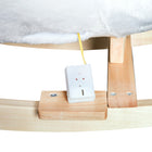 Qaba - Cheval à bascule bébé design cygne en peluche - blanc-Bouton sonore fixé sur l'oreille qui émet des sons rugissants lorsqu'on appuie dessus 