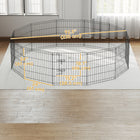 PawHut - Parc d’exercice pliable en métal pour animaux, enclos pour chien/chiot, 12 panneaux-Couleur : Noir 