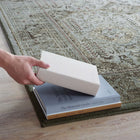 Modway Enye Distressed Vintage Floral Lattice Area Rug - 8 ft W x 10 ft L - Brown/Silver Blue-Two-Ply Polypropylene Yarn