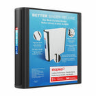 Staples Better Binder - 2" - Black-2-inch D-ring binder easily holds up to 540 sheets