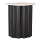 Zuo Slika Side Table - White/Black-Maximum Weight Capacity: 45