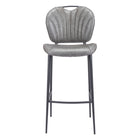 Zuo Terrence Barstool - Vintage Grey-Plush and durable faux leather fabric