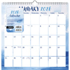 DateWorks 2026 16-Month Spiral Wall Calendar - 12" x 12" - Abstract Pastel - English-12.00" x 12.00"