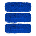 Gritt Commercial - Tête de vadrouille à poussière en microfibre bouclée - 24 po x 5 po - Bleu - Paquet de 3-La tête de vadrouille en microfibre assure un nettoyage efficace
