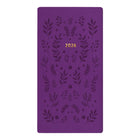 Letts 2026 Woodland Week-to-View Planner with Embossed Cover - 6-7/8" x 3-1/8" - Assorted Colours - Multilingual -Ribbon page marker / bookmark