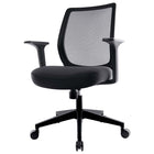 Staples - Fauteuil de bureau en tissu, de la collection Essentials, dossier en maille, noir-Dossier en mailles et siège en tissu