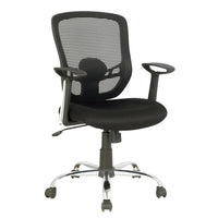 Tygerclaw Air Grid Mid Back Office Chair, 23.6" x 11" x 25.2", Black-Breathe easy and stay comfy with a mesh back that keeps you cool and supported, even during long hours at your desk