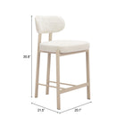 Zuo Aurea Counter Stool - Light Grey - Set of 2-8