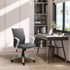 Vinsetto - Chaise d’ordinateur pivotante en lin à dossier moyen - gris anthracite-Le tissu au toucher lin est respirant et confortable