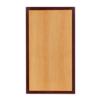Flash Furniture 30" x 42" Rectangular 2-Tone High-Gloss Cherry Resin Table Top with 2" Thick Mahogany Edge-Restaurant Dining Table Top