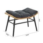 Manhattan Comfort Benson Modern 3-Piece Patio Rocking Chair Set - Grey-Coffee Table Includes Removeable Tempered Glass