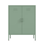 Manhattan Comfort Naomi 31.5" Modern Accent Cabinet - Green-Modern Metal Accent Cabinet Perfect for Storage and Organization