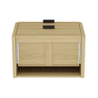 Manhattan Comfort Grace 28" Modern Nightstand - Natural Oak/Black-30 Day Limited Manufacturer's Warranty