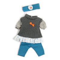 Miniland Educational Doll Clothes - Girl Autumn/Spring Outfit-Promotes physical and health development through the exercise of fine motor and personal care skills