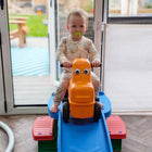 Qaba 9.8 ft Up and Down Roller Coaster with Side Steps - Multicoloured-You can also use the sliding car alone as a ride-on toy 