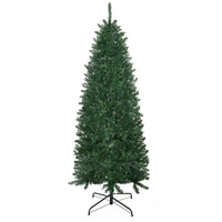 HOMCOM 6' Artificial Christmas Tree with 583 Branch Tips - Green-Fire retardant leaves to give a full and lush look to the tree 