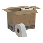 Pacific Blue Basic 1-Ply Jumbo Junior Bathroom Tissue - 3.5" W x 2000' L - White - 8 Pack-1-Ply bathroom tissue in a long-lasting 8.9” jumbo junior roll